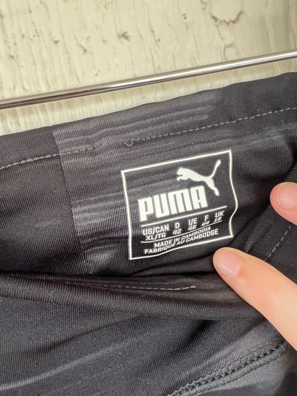 Puma Black Gray Camo High Rise Leggings XL Workout Athletic Activewear - Picture 5 of 5